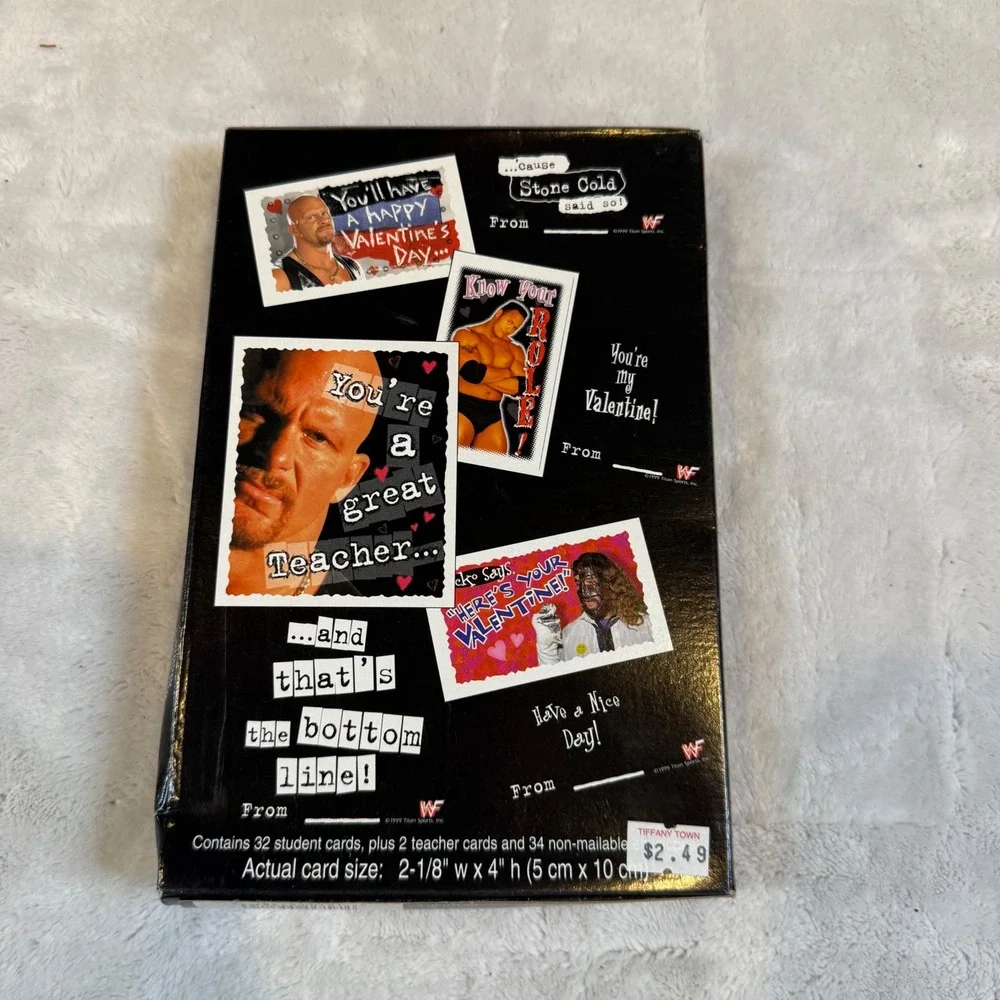 Vintage‎ 1999 WWF Wrestling Valentine Cards Stone Cold The Rock Mankind Sealed
